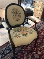Antique Needlepoint Victorian Chair