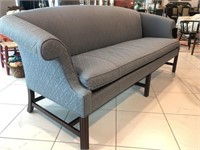 Stickley Chippendale Couch w/ Blue Upholstery