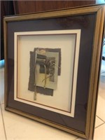 Framed Abstract Signed Mixed Media 16x20