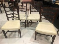 Set 4 Chippendale Pierced RibbonBack Dining Chairs