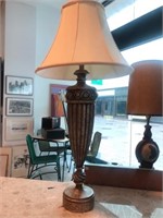 Tall Urn Composite Table Lamp w/ Shade