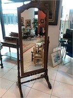Full Length Traditional Oak Cheval Mirror
