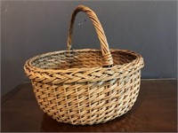 Large Woven Round Handled Basket