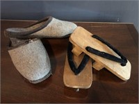 Chinese Museum Slippers & Asian Wooden Sandals
