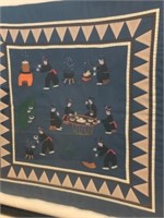 HMONG Embroidery Story Cloth/ Village