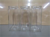 3 Glass Jars / Vases