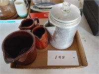 brownstone wear pitchers aluminum coffee pot flat