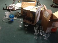 Boxes Of Misc Glassware & Punch Set