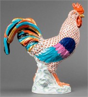 Herend Porcelain Large Rooster Sculpture