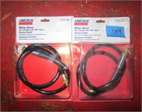 2 Lincoln 36" 1/8"NPT Male Whip Hoses
