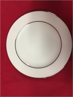 (20) White/Platinum 6-1/2" Bread & Butter Plates