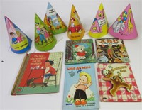 Vintage Children's Books & Party Hats