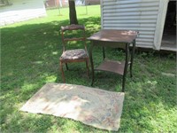 Vintage Table, Chair & rug