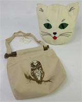 Handmade purse & cat pillow