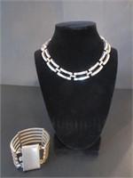 Vintage Metal Necklace & Bracelet
