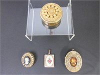 Vintage lockets and pins