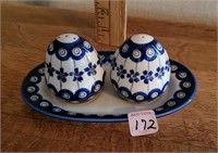 Hand made in Poland salt & pepper shakers