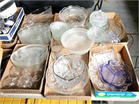 (6) Boxes of Clear Glassware