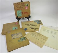 Vintage Postmarked Stamps & WU Telegraph