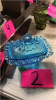 Blue candy dish