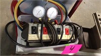 Pump valve controller  pressure gauge