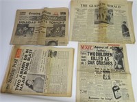1958 English & Scottish Headline Newspapers