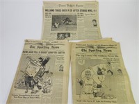 Sporting News Papers from 1950's