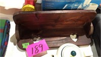Wooden heart shelf