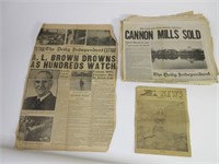 Cannon Mills Headline Newspapers