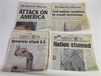 9/11 Headline Newspapers