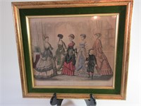 Godey's Fashion Plate hand-colored lithograph