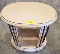 PAINTED/DISTRESSED OVAL END TABLE