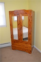 Cedar Wardrobe with Glass Panel Doors - Does come
