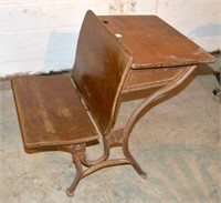 Antique School Desk - the Front does NOT move up