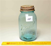No. 13 Blue Ball Mason Jar with Zinc Lid - Quart