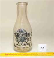 Spring Grove Dairy Milk Bottle