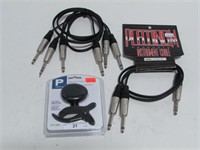 2 PLATINUM INSTRUMENT CABLES & VIOLIN TUNER