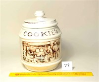 Vintage Stoneware Cookie Jar - does have some