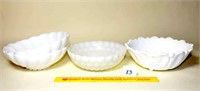 Group Lot of Milk Glass Bowls