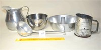 Group Lot - a Vintage Aluminum Water Dipper,
