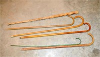 Group Lot of Wooden Canes