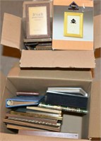 (2) Boxes of Picture Frames and Picture Albums