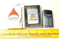 Vintage Zippo Lighter with Box and also Ronson