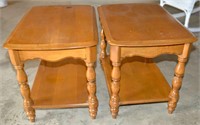 Matching Pair of End Tables - Measures 22T x 19W