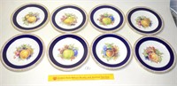 Group Lot of 8 Matching Shallow Bowls - 1 inch T