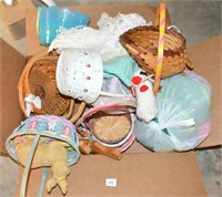 Box Lot of Easter Décor, Baskets and also