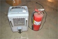 Titan Electric Heater and a Fire Extinguisher