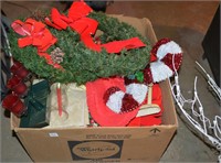 Large Box Lot of Christmas Décor including