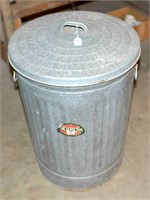 Large Galvanized Trash Can
