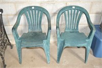 Pair of Outdoor Plastic Chairs